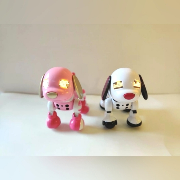 2 Spin Master Zoomer Zuppies Interactive Scarlet & Candy Tested and Working - Picture 1 of 10